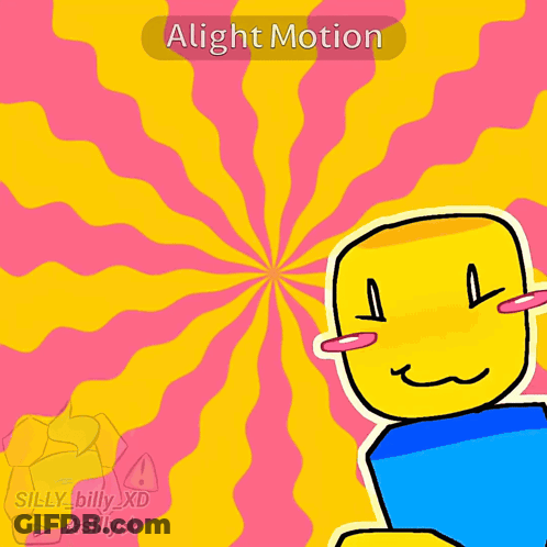 A Cartoon Of A Man With A Star On His Head And The Words Alight Motion Above Him GIF