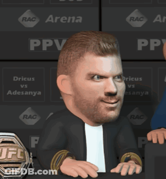A Cartoon Of A Man With A Ufc Championship Belt GIF