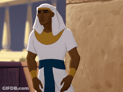 A Cartoon Of A Man With A White Shirt And A Blue Sash Around His Waist GIF