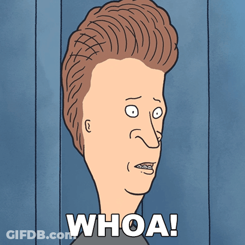 A Cartoon Of A Man With Braces On His Teeth And The Words Whoa Below Him GIF