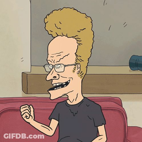 A Cartoon Of A Man With Glasses And A Mohawk GIF