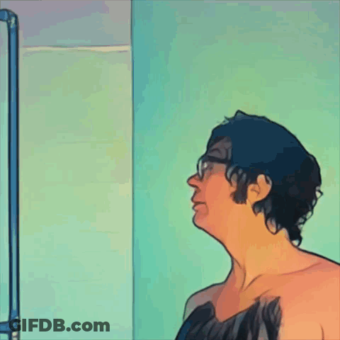Cartoon Man With Glasses And Mustache GIF
