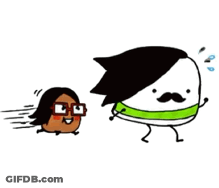 A Cartoon Of A Man With Glasses And A Mustache GIF