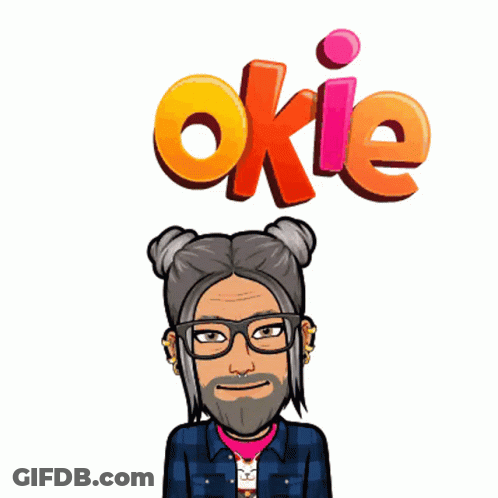 A Cartoon Of A Man With Glasses And The Name Dokie Above Him GIF