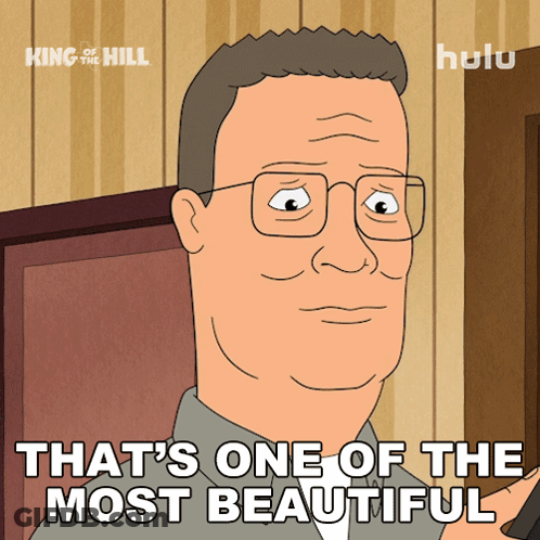 A Cartoon Of A Man With Glasses And The Words That 'S One Of The Most Beautiful GIF