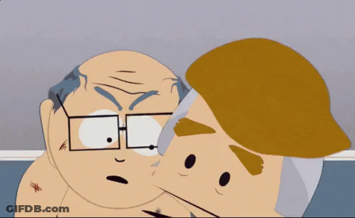 A Cartoon Of A Man With Glasses Being Punched In The Face By Another Man GIF