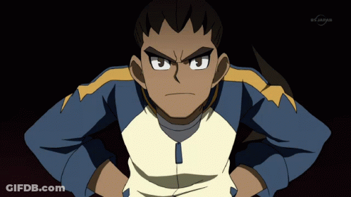 A Cartoon Of A Man With His Hands On His Hips And The Words Bs Japan On The Bottom GIF
