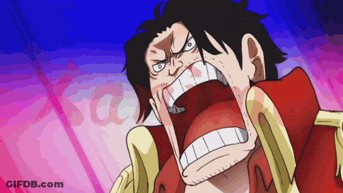 A Cartoon Of A Man With His Mouth Open GIF