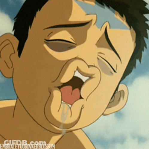 A Cartoon Of A Man With His Mouth Open And The Words " Embrace Your Inner Blossom " On The Bottom Right GIF