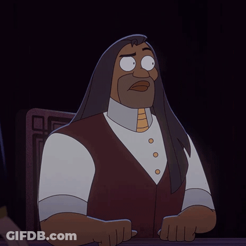 A Cartoon Of A Man With Long Hair Says Okay You Caught Me GIF