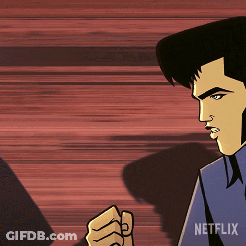 Cartoon Man With Netflix Text GIF