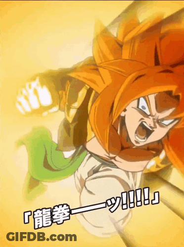 A Cartoon Of A Man With Orange Hair And Chinese Writing GIF