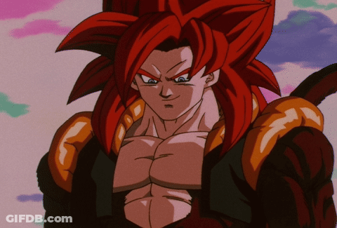 A Cartoon Of A Man With Red Hair And A Snake Around His Neck GIF