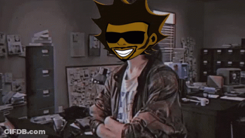A Cartoon Of A Man With Sunglasses And The Words Hackerman Behind Him GIF