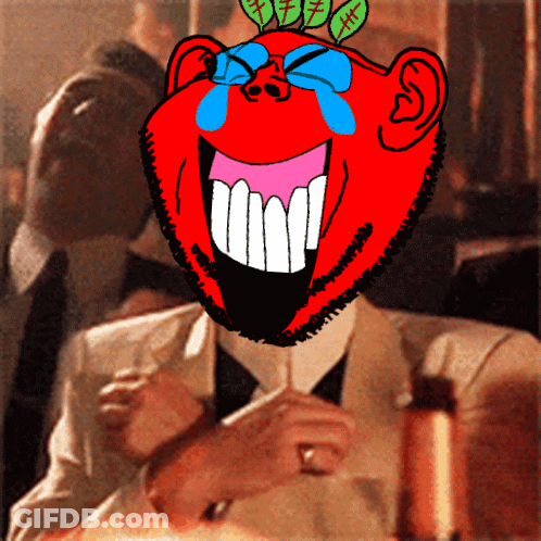 A Cartoon Of A Man With Tears Running Down His Eyes GIF