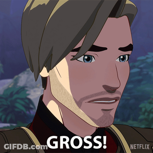 A Cartoon Of A Man With The Word Gross Written On The Bottom GIF