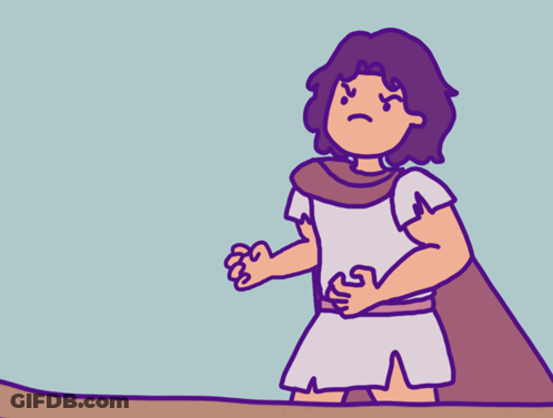 A Cartoon Of A Man With The Words All I Hear Are Screams Above Him GIF