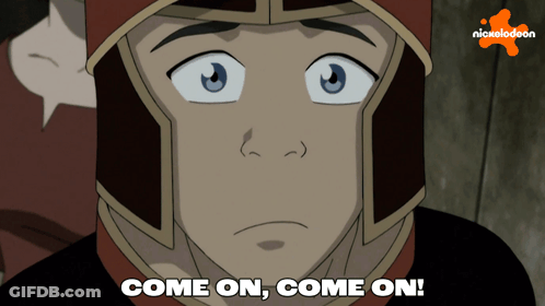 A Cartoon Of A Man With The Words Come On Come On GIF