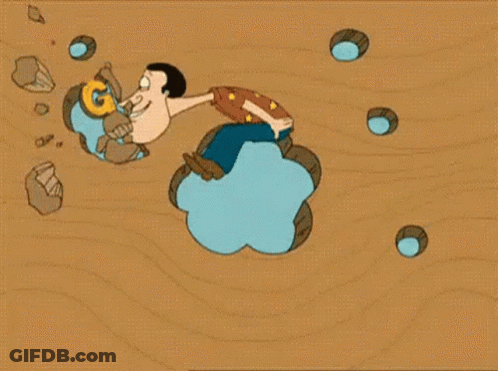 A Cartoon Of A Man With The Words Giggity Giggity Zoo GIF