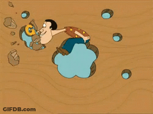A Cartoon Of A Man With The Words Giggity Giggity Zoo GIF