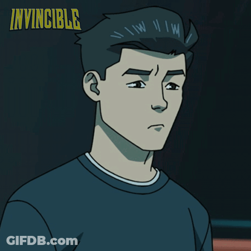A Cartoon Of A Man With The Words " I Don 'T Know " Below Him GIF