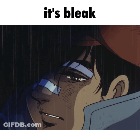 Cartoon Man Saying Its Bleak GIF