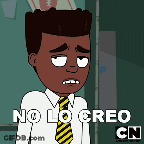 A Cartoon Of A Man With The Words No Lo Creo GIF