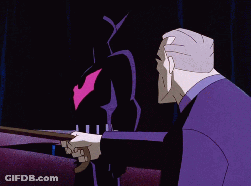 A Cartoon Of A Man With The Words None Of The Robins Ever Complained GIF