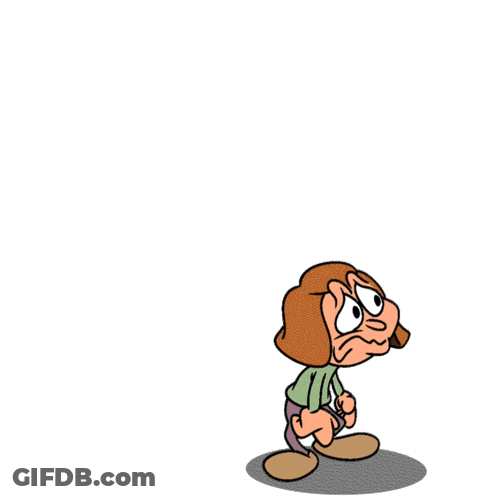 A Cartoon Of A Man With The Words Oh Man Not This Again Above Him GIF