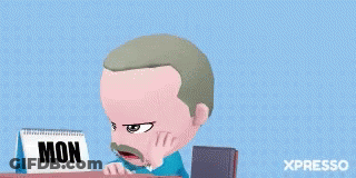 A Cartoon Of A Man With The Words Tgi Friday Written Above Him GIF