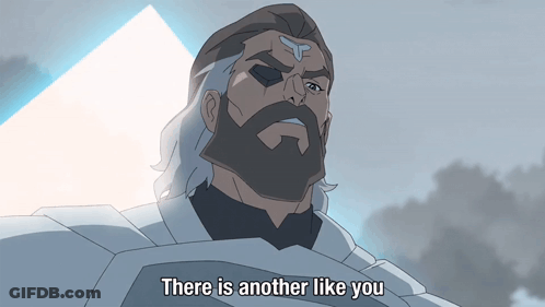 A Cartoon Of A Man With The Words There Is Another Like You Below Him GIF