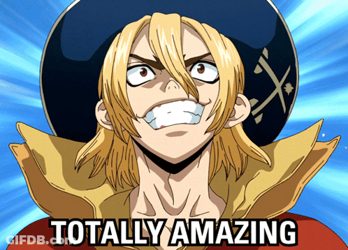 A Cartoon Of A Man With The Words Totally Amazing Above Him GIF