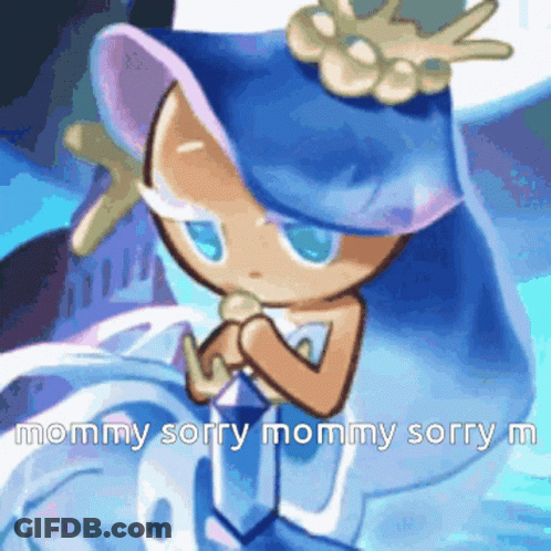 A Cartoon Of A Mermaid With The Words Mommy Sorry Mommy Sorry Mommy GIF