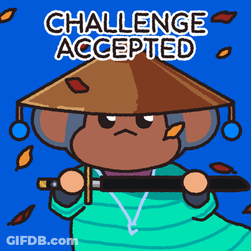 Monkey With Sword Challenge Accepted GIF