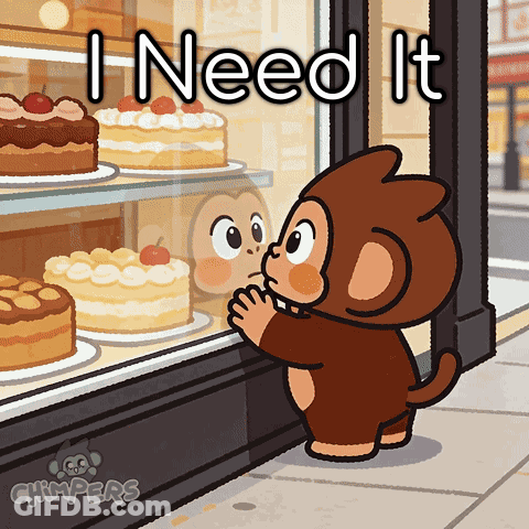 A Cartoon Of A Monkey Looking Through A Window With The Words I Need It GIF