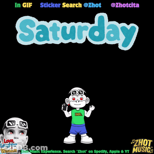 A Cartoon Of A Monkey Wearing A Shirt That Says Thot On It GIF