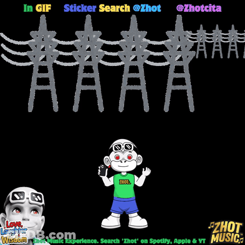 A Cartoon Of A Monkey Wearing A Shirt That Says Zhot GIF