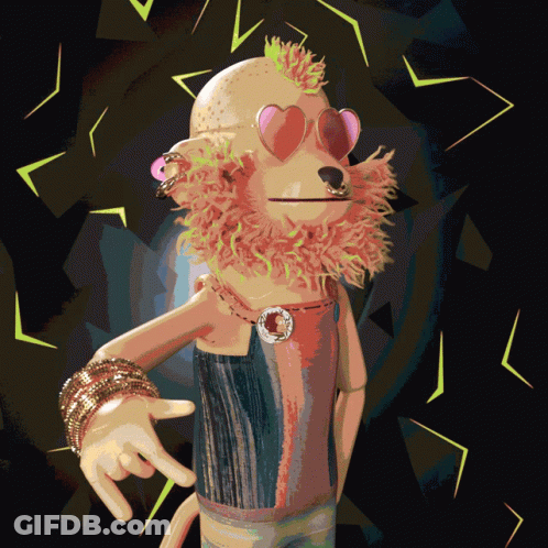 A Cartoon Of A Monkey Wearing Sunglasses And A Necklace GIF