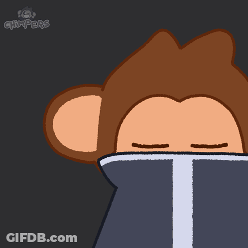 A Cartoon Of A Monkey With Flames Coming Out Of Its Eyes And The Words Locked In GIF