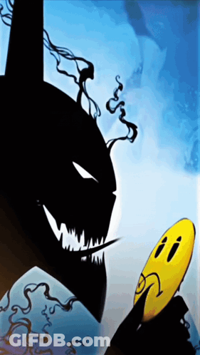 A Cartoon Of A Monster And A Smiley Face With The Letter I On It GIF