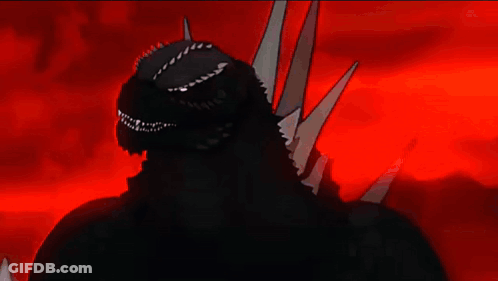 A Cartoon Of A Monster With A Red Background GIF
