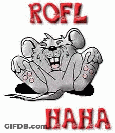 A Cartoon Of A Mouse Laughing With The Words Rofl Haha Below It GIF