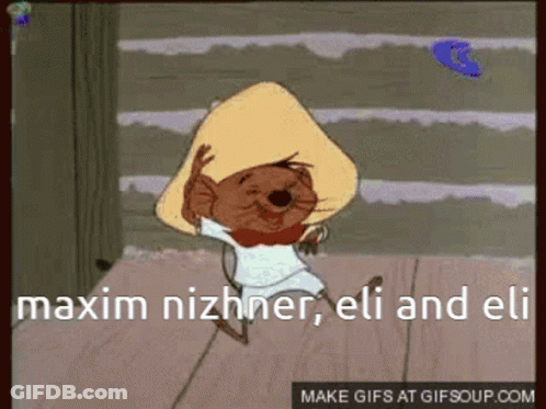 A Cartoon Of A Mouse Wearing A Sombrero With The Words Maxim Nizhner Eli And Eli GIF