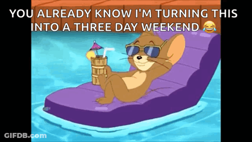 A Cartoon Of A Mouse Wearing Sunglasses Sitting On A Lounge Chair In A Pool . GIF