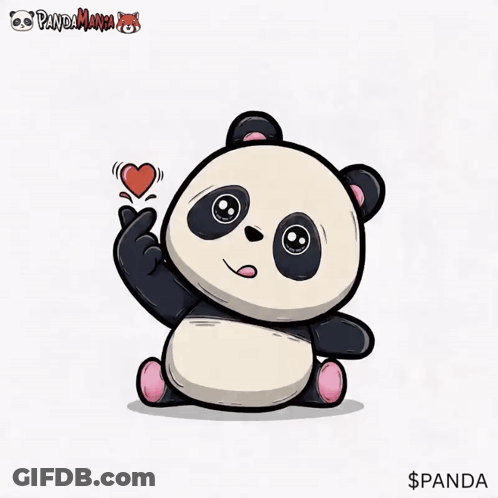 A Cartoon Of A Panda Bear Giving A Thumbs Up Sign GIF