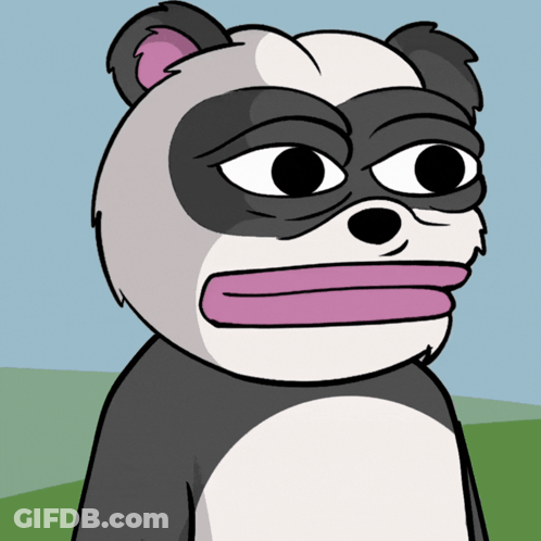 Panda With Pink Lip GIF