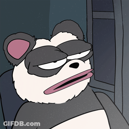 Panda With Pink Lip GIF