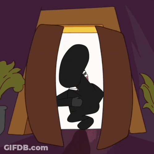Panda In Suit Kicking Out Of Door GIF