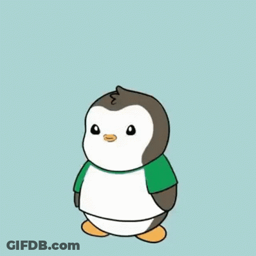 Muscular Penguin Cartoon GIF