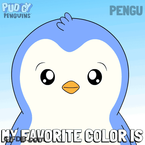 A Cartoon Of A Penguin With The Name Pengu GIF